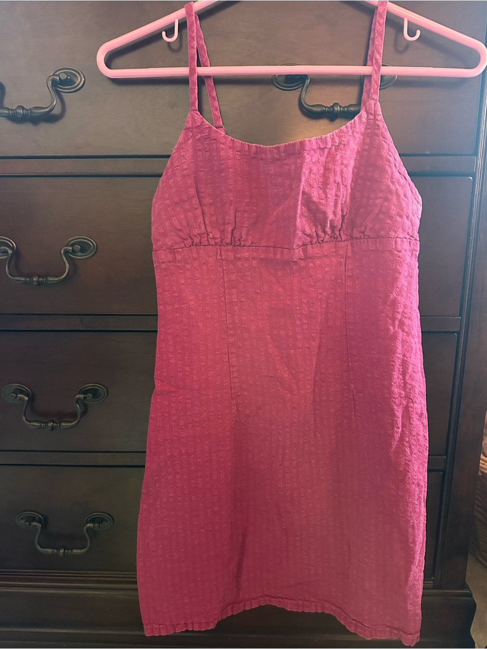 Mini Dress Bundle! Blush Yellow Ruched Mini Dress and Hot Pink Cinched Dress - Picture 3 of 7